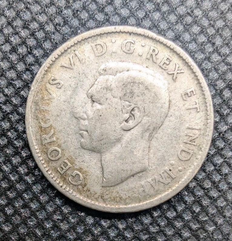 Canada 1943 25 Cents 25c Canadian Caribou Quarter Coin - 80% Silver - ASW .150oz - NumisFind