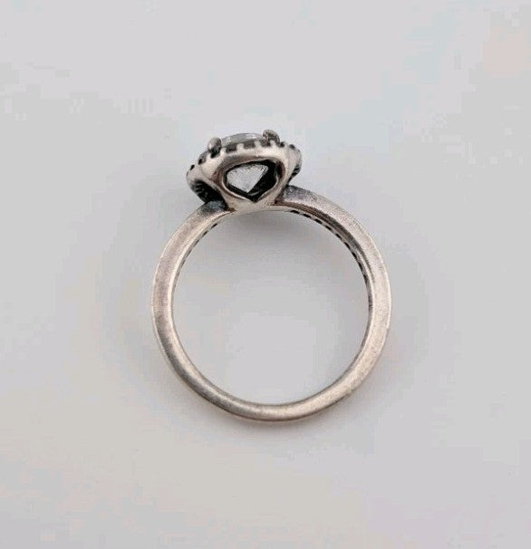 Pandora S925 Classic Elegance Ring With Halo  ~  Size 41