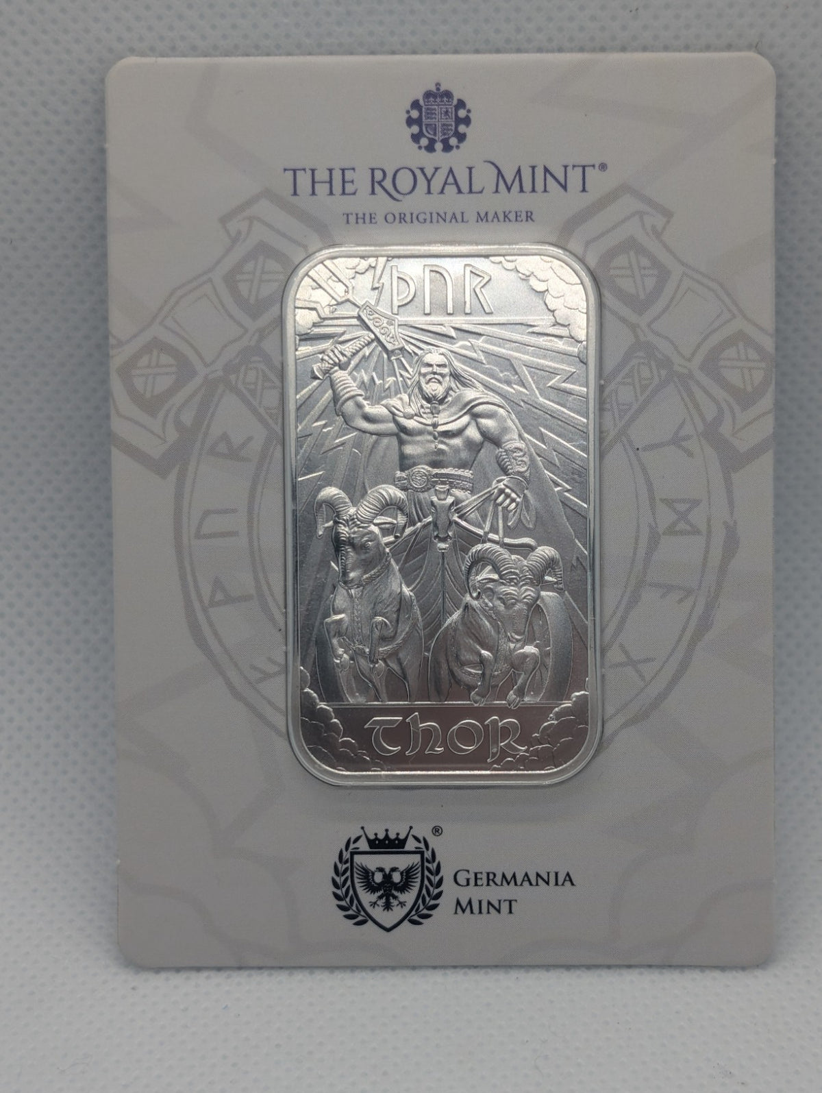 2025 The Royal Mint & Germania Mint partnered  1 oz Silver Bar Norse Gods Thor2