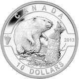 2013 O Canada Series $10 Fine Silver Coin - Beaver0