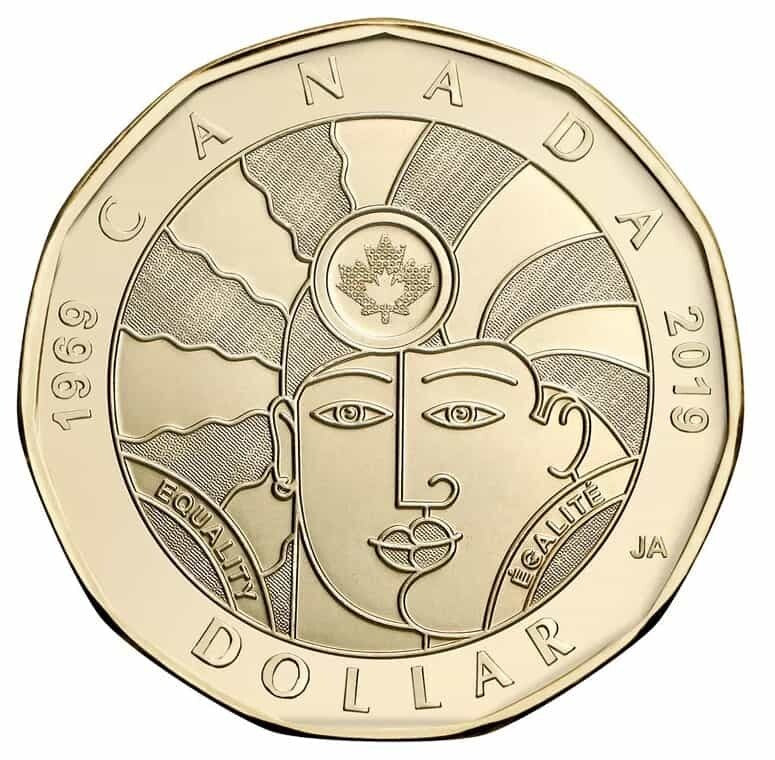 Canada 2019 Equality Loonie BU UNC Uncirculated From a Mint Roll!!0