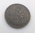 1939 Canada Small Cent Canadian 1 penny coin VERY NICE !0