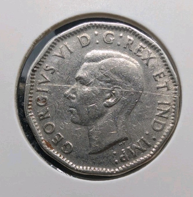 1947 Canada 5 Cent Coin - Dot1