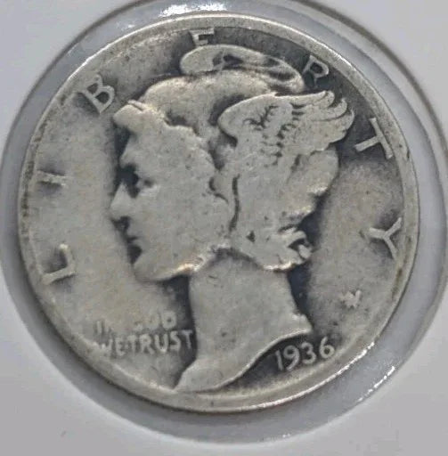 1936 Mercury Dime. circulated - NumisFind