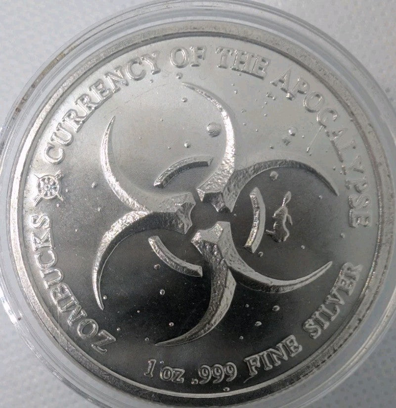 2019 Zombucks Currency of the Apocalypse Silver 1oz Round - Starving1