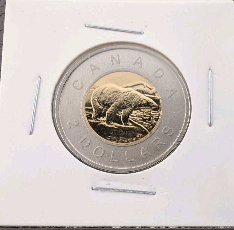 2010 Canada $2 Toonie Specimen Coin - Polar Bear Design - From Mint Set0