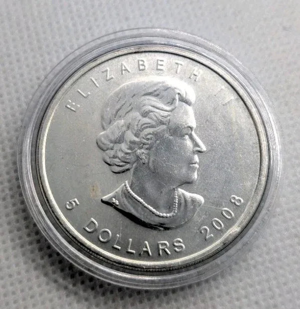 Canada 2008 Maple Leaf S 1 Oz Fine Silver Coin $5 Olympics - NumisFind