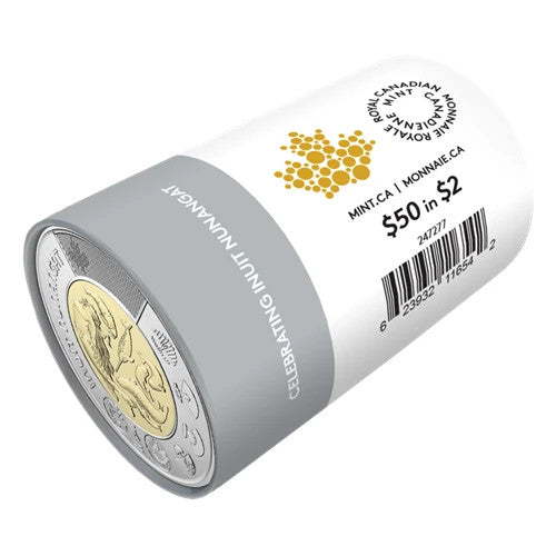 NEW ! 2024 Nunganat Toonie $2 No Color Canada Special Wrap RCM Roll - 25 coins0