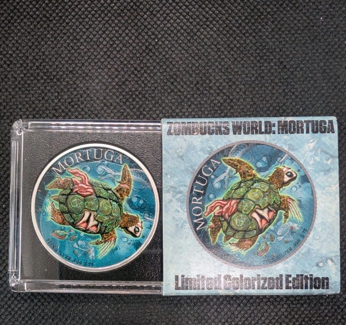 1 oz. MORTUGA #4 Zombucks Colorized World Series round .999 fine silver0