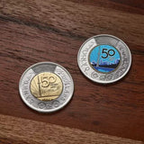 Canada 2026 CN Tower 50th Colourized & Plain UNC Toonie Glow in the Dark0