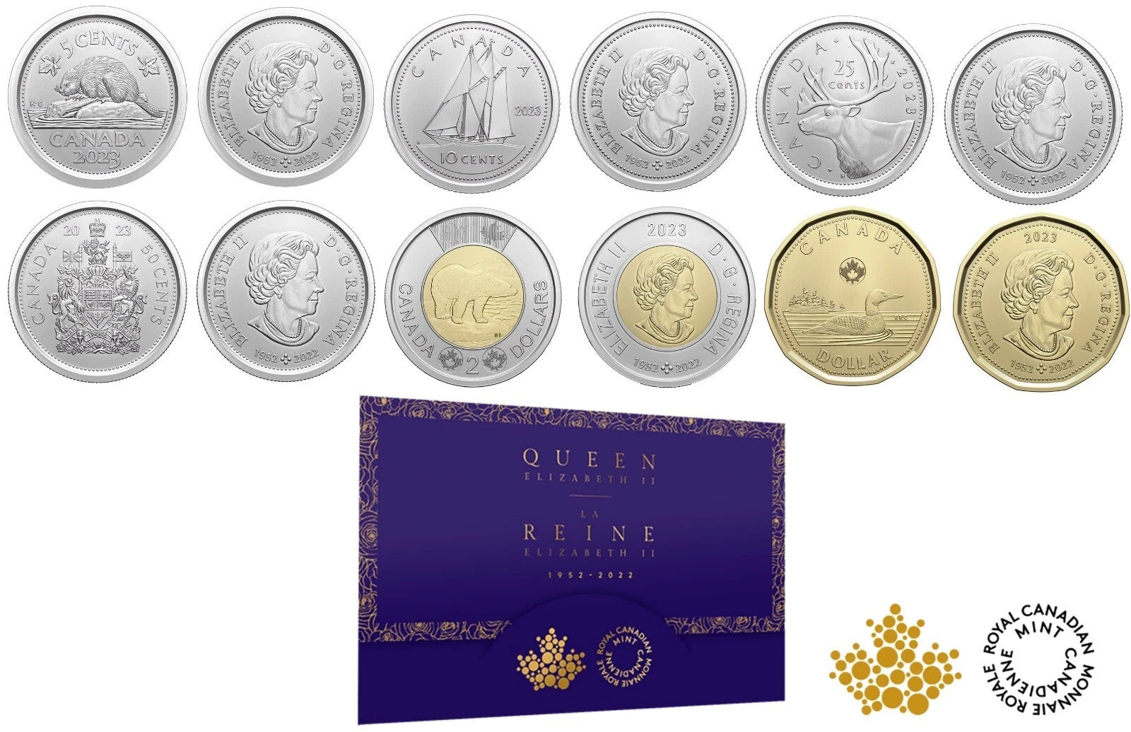 2023 Canada Queen Elizabeth Proof Like Set  1952 - 2022 - Uncirculated & Sealed0
