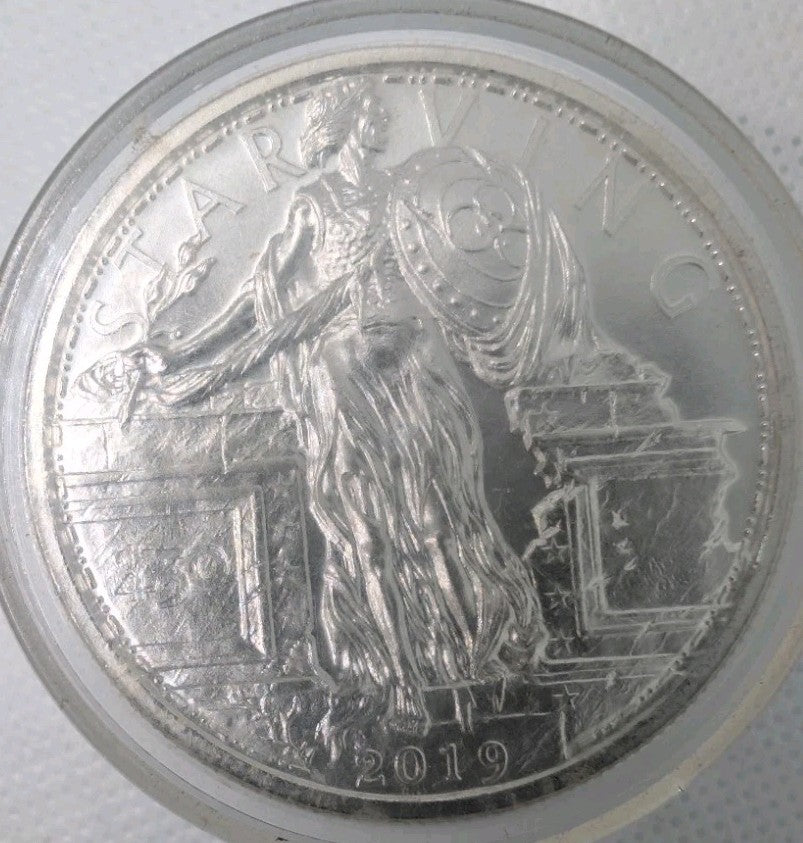 2019 Zombucks Currency of the Apocalypse Silver 1oz Round - Starving0