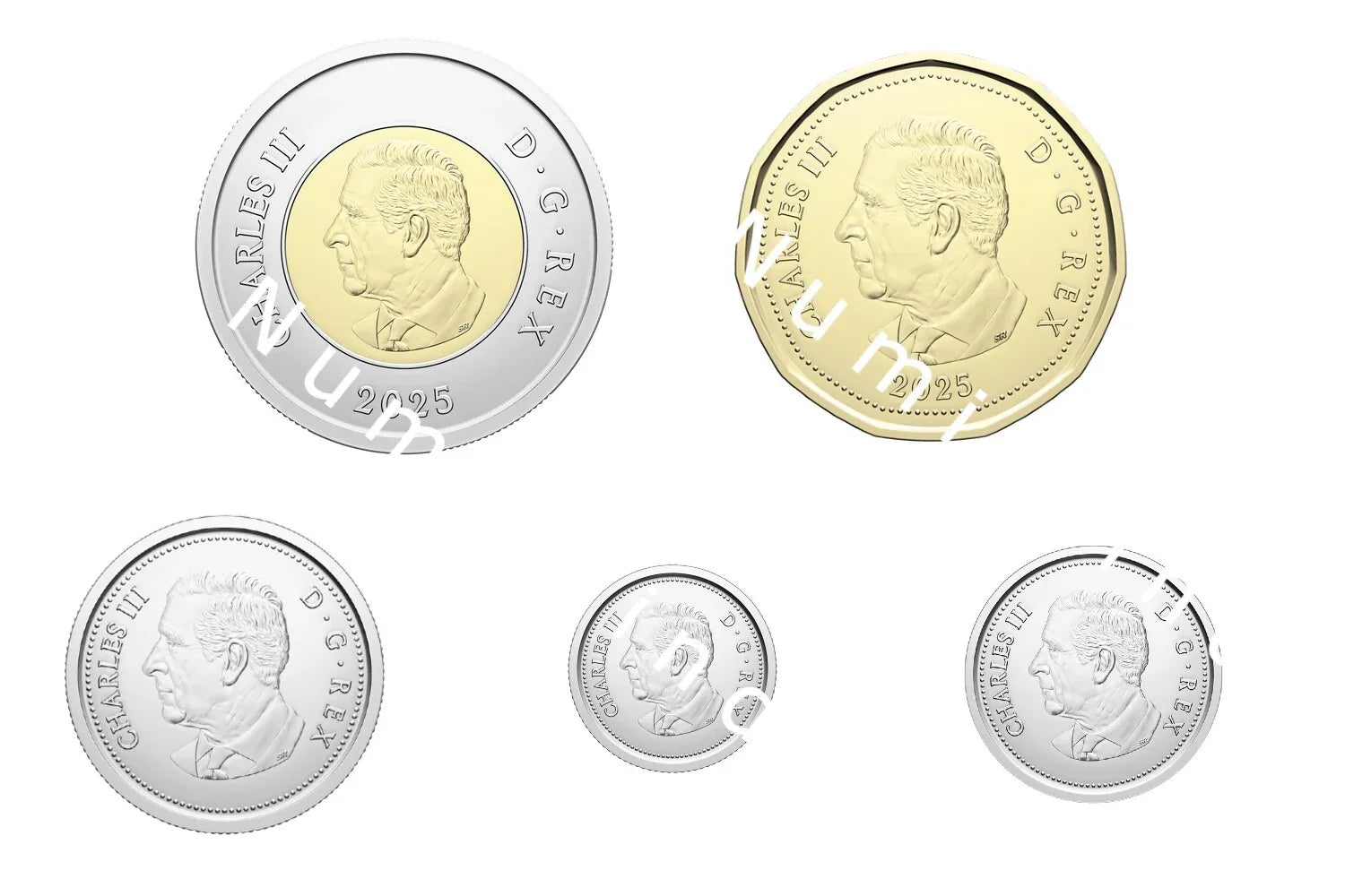 Canada 2025, King Charles III, Set of 6 Coins from First Strike Rolls, BU - NumisFind