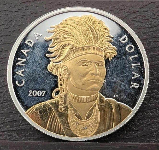 ***  CANADA  2007  PROOF   SILVER  DOLLAR  ***  THAYENDANEGEA  ***0