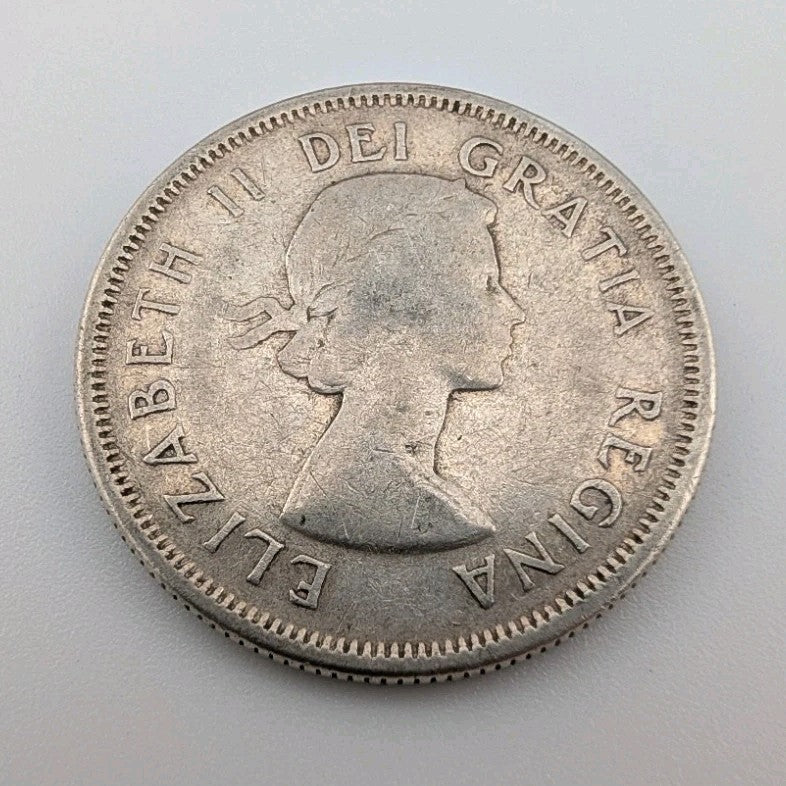 Canada 1959 25 Cents 25c Canadian Caribou Quarter Coin - 80% Silver - ASW .150oz1