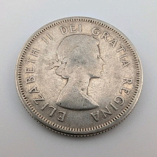 Canada 1959 25 Cents 25c Canadian Caribou Quarter Coin - 80% Silver - ASW .150oz1