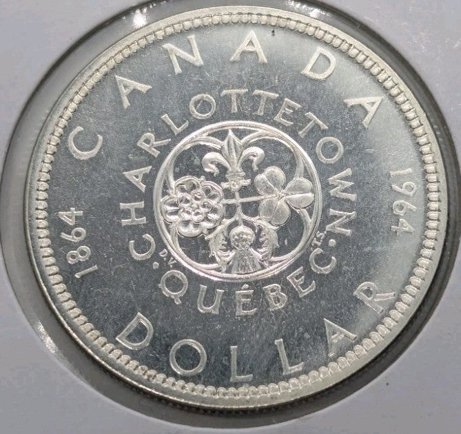 Pristine 1964 Canada  $1 Silver Dollar. 800 Uncirculated  See Desc. Pics Unc0