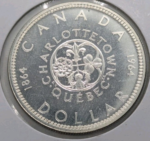 Pristine 1964 Canada  $1 Silver Dollar. 800 Uncirculated  See Desc. Pics Unc0