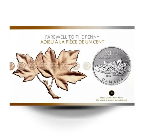 Sealed 2012 Canada $20 For $20 Farewell To The Penny Fine Silver Coin 99.99%1
