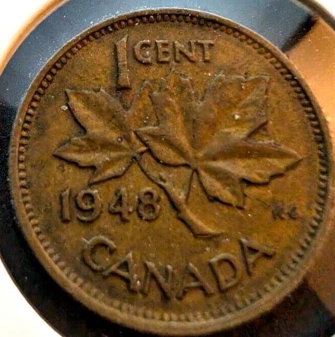 1948 Canada Small Cent Canadian 1 penny coin VERY NICE !0