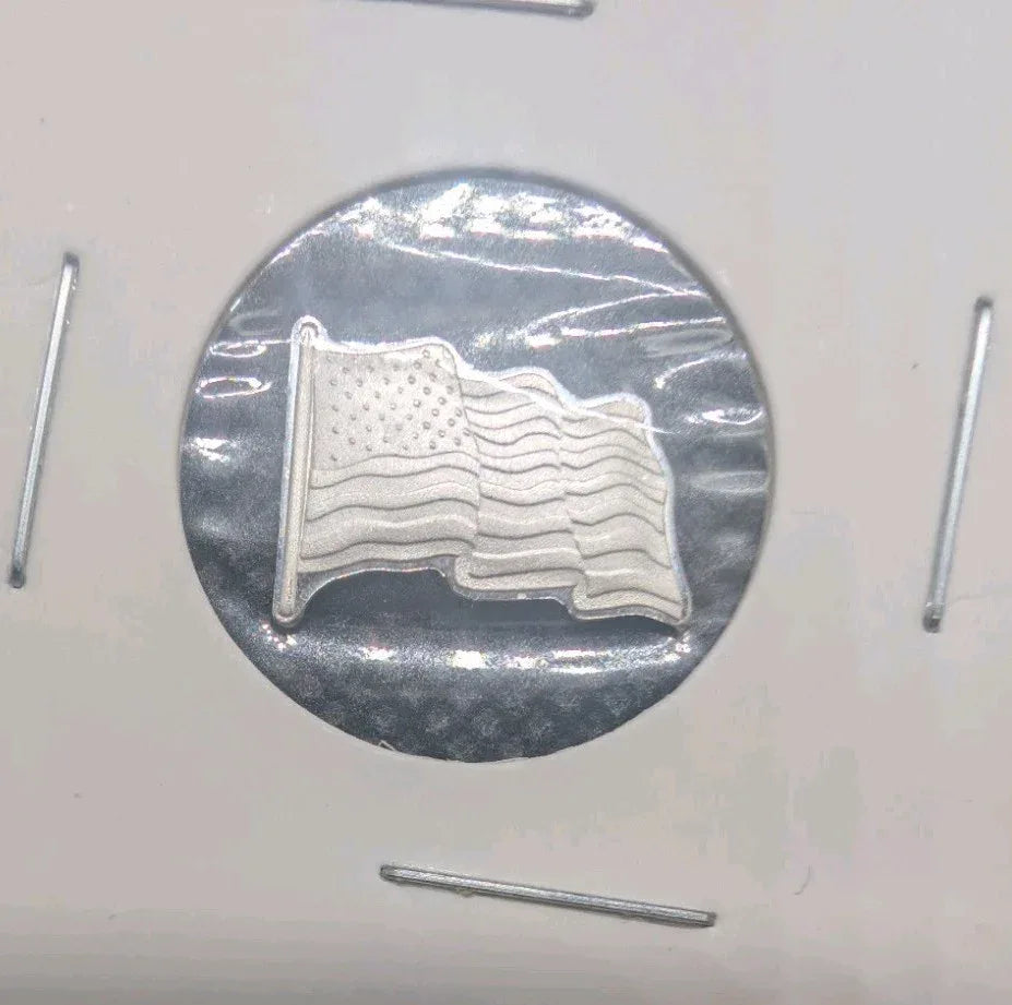 1g .999 Silver American Flag Silver Bullion gram - NumisFind