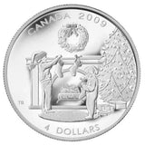 2009 Canada $4 Fine Silver Coin - Hanging the Stockings0