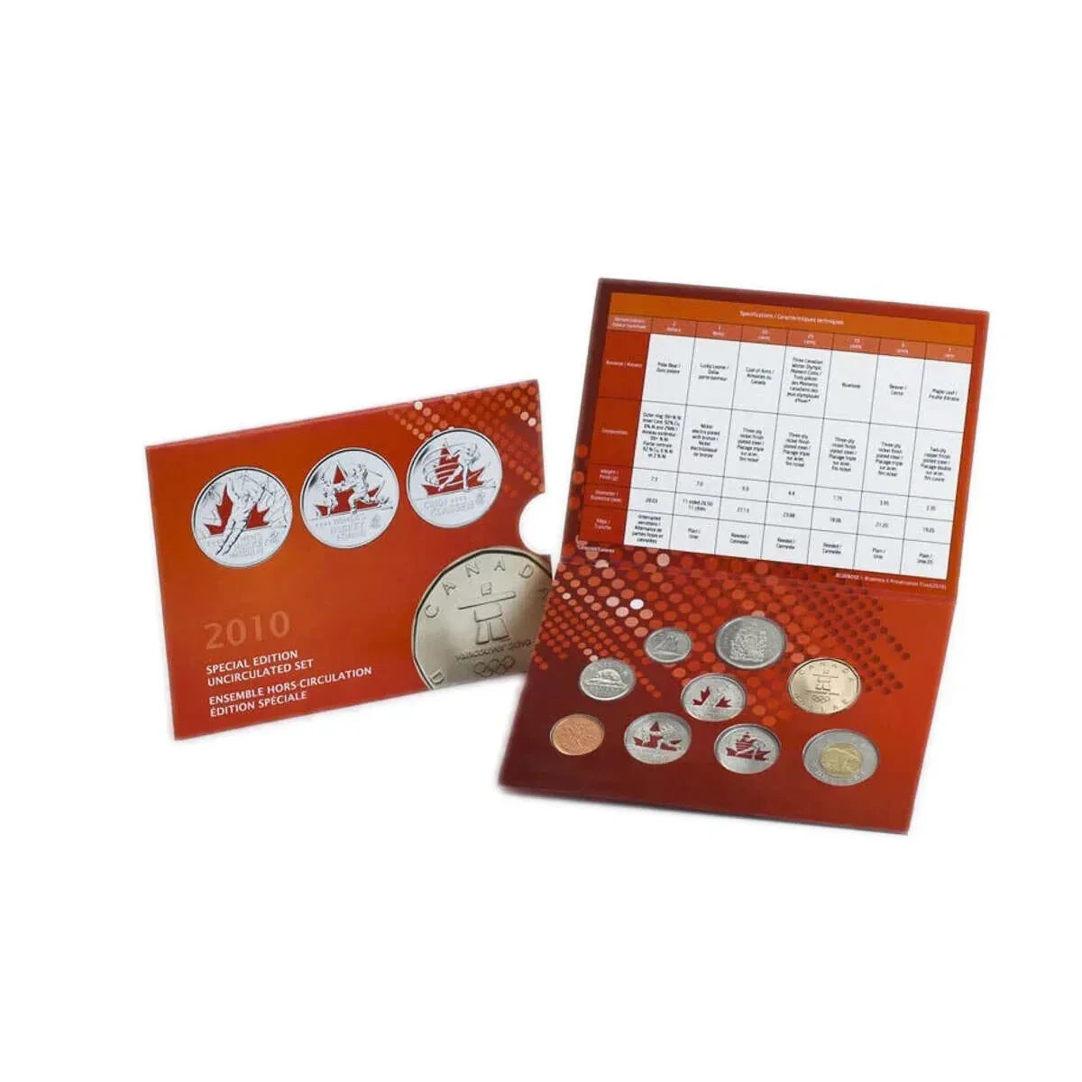 2010 Canada Olympic Special Edition Uncirculated Proof Like Set of Coins - NumisFind