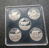 CANADA 5x1 GRAM .999 FINE SILVER ROUND SILVER MAPLES 5 Different Designs - NumisFind