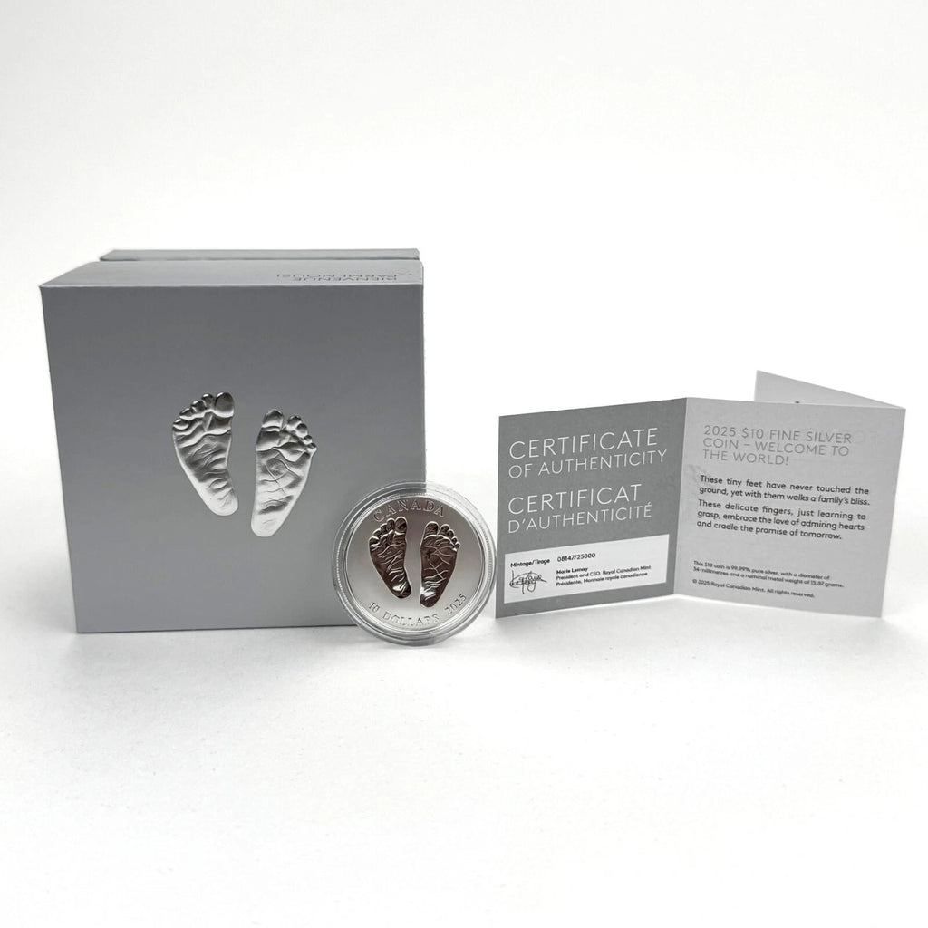 RCM Silver Coin  Canada 2025 Welcome to the World Baby Feet .9999 Pure Silver2