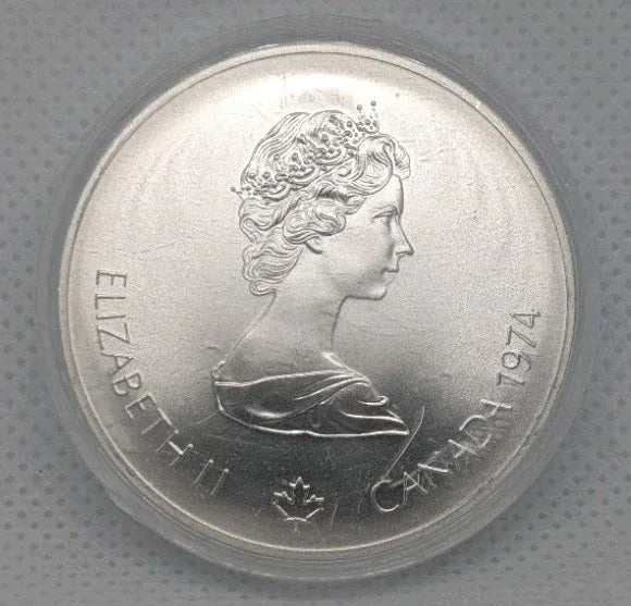 1976 Montreal Olympics 5 Five Dollar Silver Coin Canoe 1974 BU - NumisFind