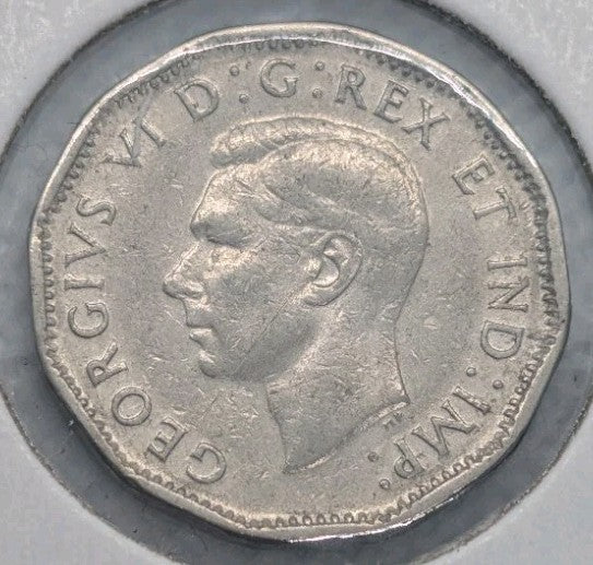 1946 Canada 5 Cent George VI Canadian  Nickel Coin Five Cents1