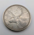 Canada 1959 25 Cents 25c Canadian Caribou Quarter Coin - 80% Silver - ASW .150oz0