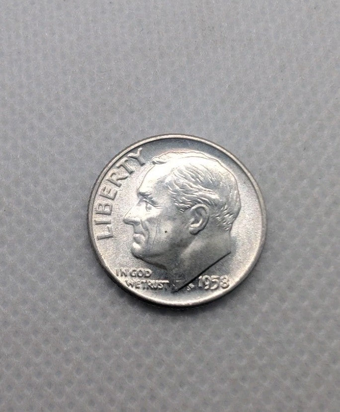 1958 Roosevelt Dime Proof GEM BU UNC Mint State 90% Silver 10c US Coin0