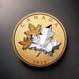 2025 Canada 50$ MAPLE LEAVES IN MOTION-5 Oz 99.99% pure Silver Coin-Mintage 20003