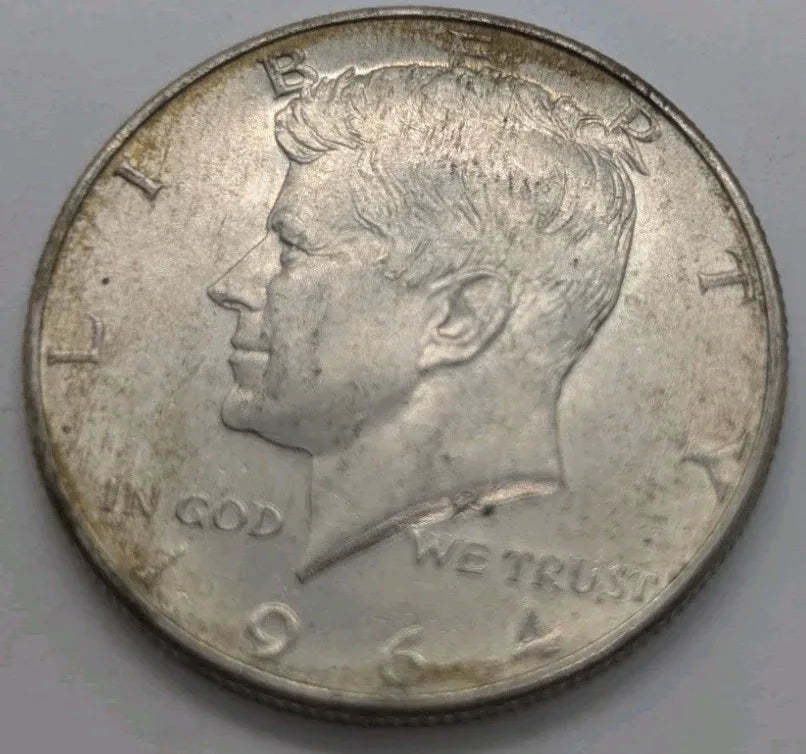 50 Cents USA 1964 Half Dollar 90% Silver Coin Almost uncirculated AU - NumisFind