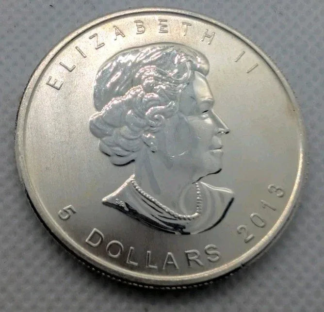 2013 Canada $5 Silver Maple Leaf Coin .9999 Pure 1 oz Fine Silver Bullion - NumisFind