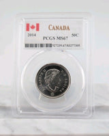2014 Canada Fifty Cents 50C 50 Cent PCGS MS67 MS 67 Canadian Certified UNC Coin0