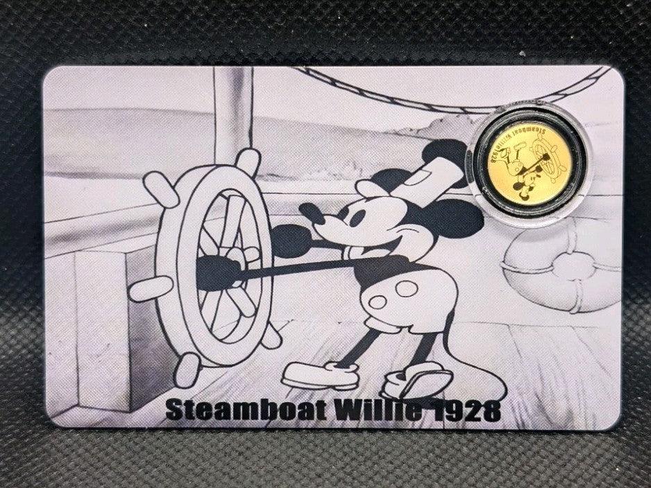 2026 Steamboat Willie 1928 1/1000 oz Gold Coin 19 280 mintage - NumisFind