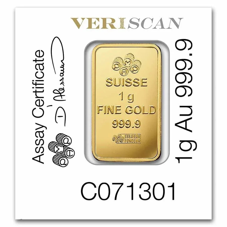 Mini Pamp Suisse Lady Fortuna 1g Gold Bar .9999 Fine – Sealed Assay PAMP - NumisFind
