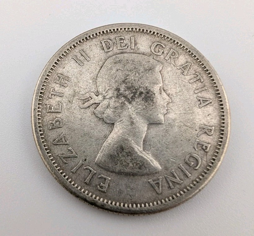 Canada 1956 25 Cents 25c Canadian Caribou Quarter Coin - 80% Silver - ASW .150oz1