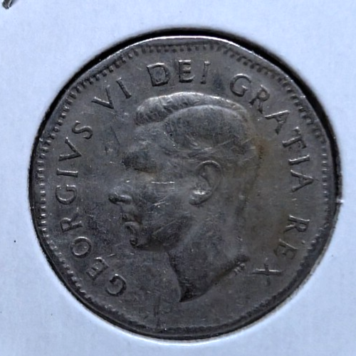 1949 Canada 5 Cent George VI Canadian  Nickel Coin Five Cents1