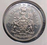 1968 Canadian Nickel Half Dollar 50 Cent Coin Canada0