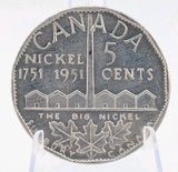 1951 Sudburry Canada "THE BIG NICKEL" 5 Cents - Aluminium Token - King George VI0