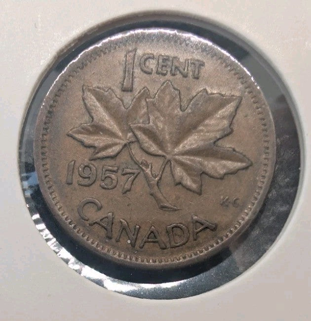 1957 CANADA 1 ONE CENT Circulated0