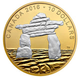 2016 Iconic Canada S$10 Canada Inukshuk  Reverse Gold Plated1
