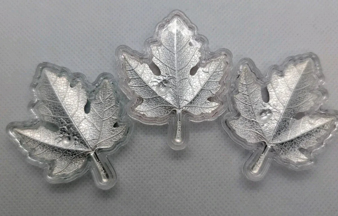 Leaves of Color Trio • 2025 3‑Leaf Shaped Stacker • .999 Silver • 1.5 g Each - NumisFind