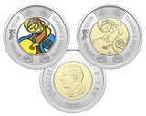 Canada 2025, $2 Daphne Odjig, Set of 2 Non and Coloured Coins from Rolls, BU0