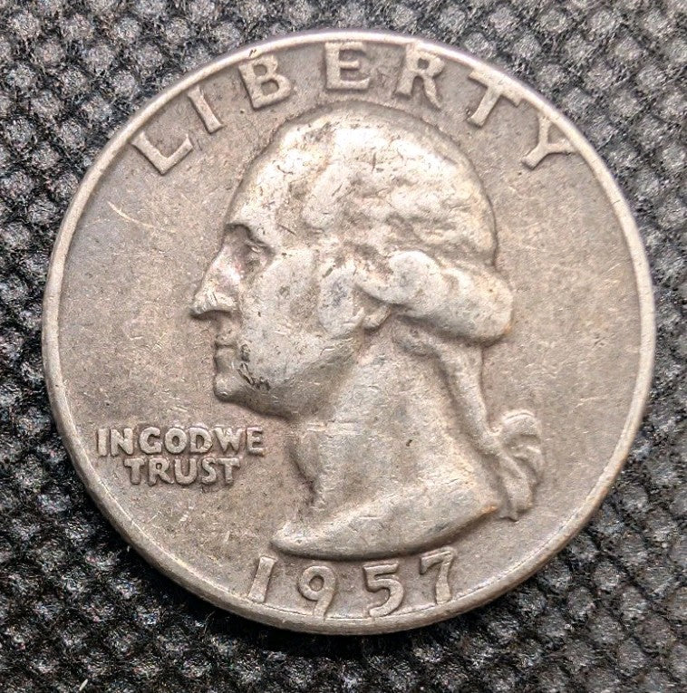 1957 25C Liberty Quarter Dollar Us Silver Coin Circ0