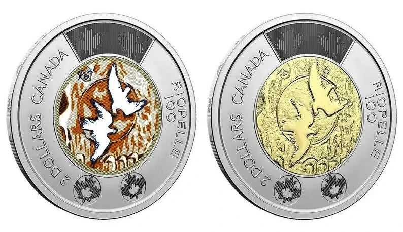 2 Coin Set - BU - Non & Coloured 2023 Canada $2 Jean Paul Riopelle0