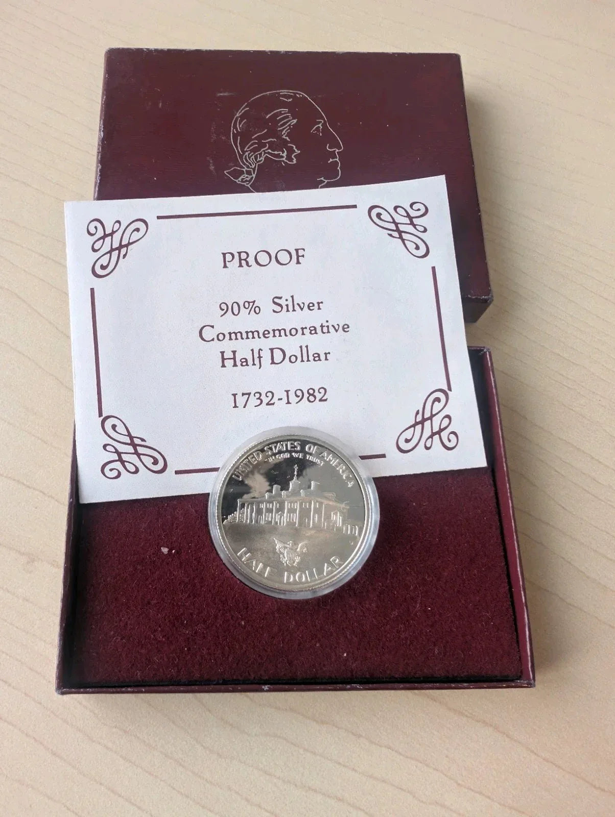 1982 George Washington Commemorative Half Dollar Proof 50C 90% SIlver US Coin - NumisFind